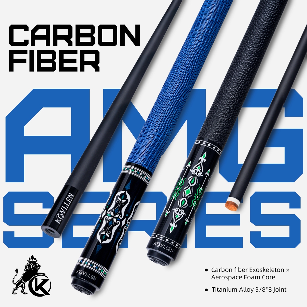 CROWN ME Carbon Fiber Pool Cue Stick, 12.5mm Tip Seychelles - View #5