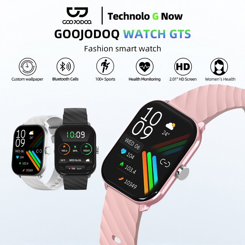 GOOJODOQ Smart Watch I67 Waterproof Bluetooth Call Health Monitor ...