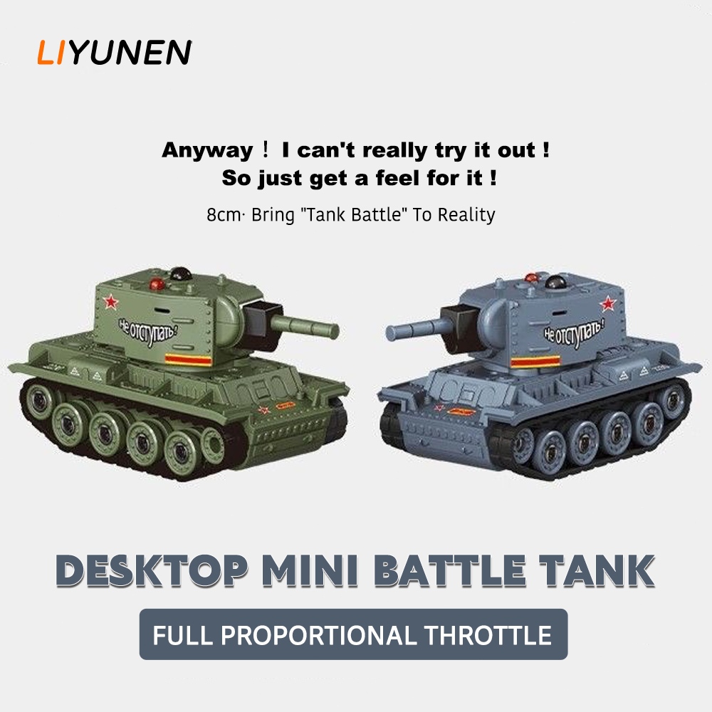 Mini Full Scale RC Battle Track Tank Car Full Proportional Throttle ...