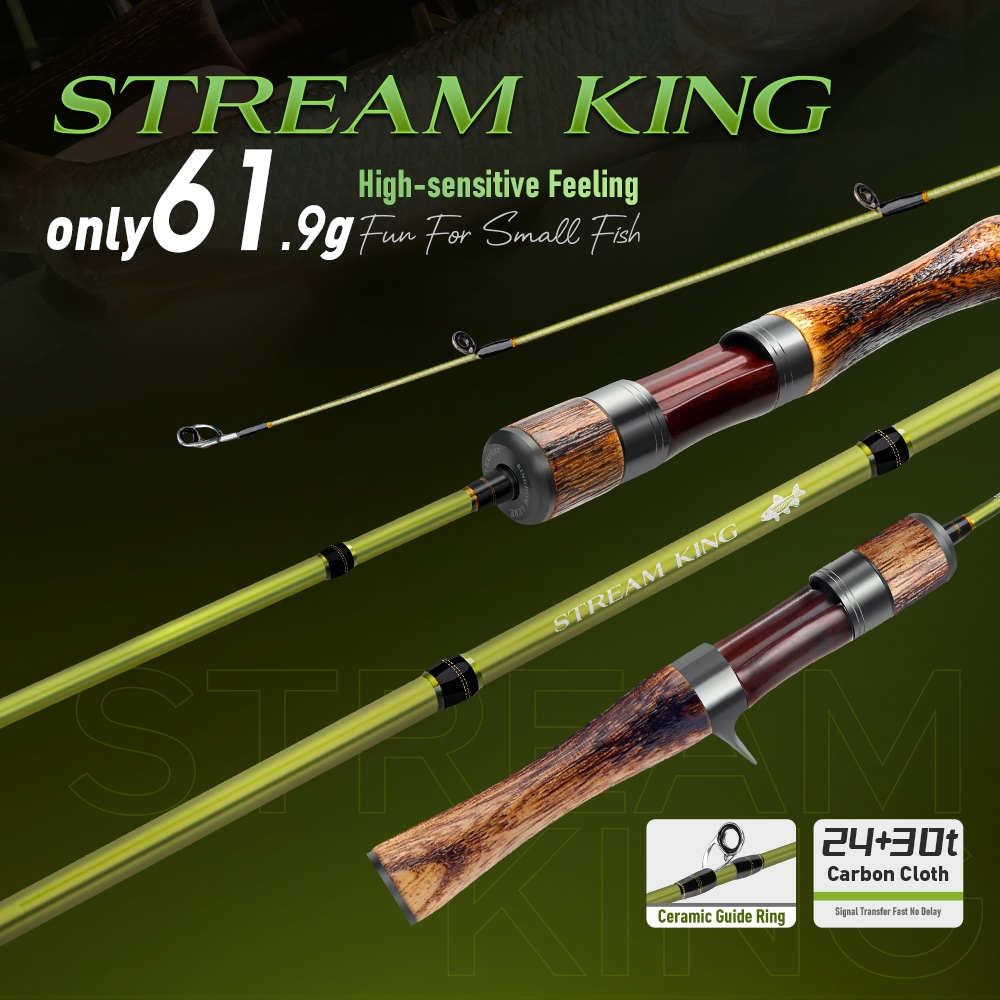Kingdom STREAM KING Fishing Rod 1.39m/1.45m/1.53m/1.65m/1.82m 3/2 ...