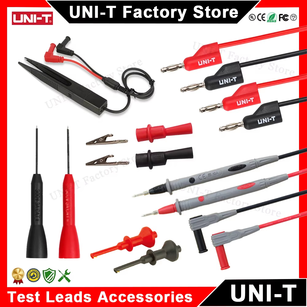 UNI-T Multimeter Test Leads Probes Clamp Meter Alligator Clip Tweezer ...