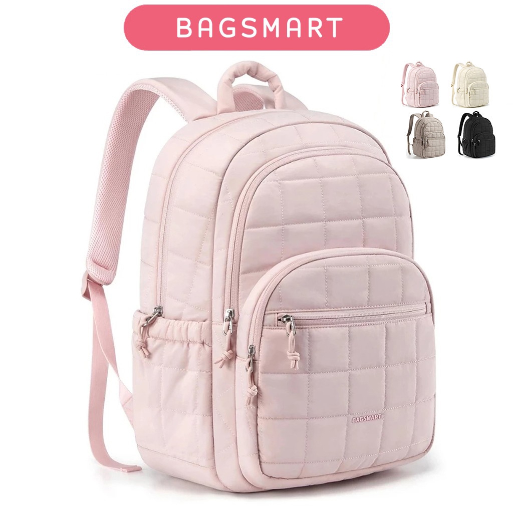 BAGSMART Inch Laptop Backpack Waterproof Travel Backpack School  College Bag Unisex Work Daypack