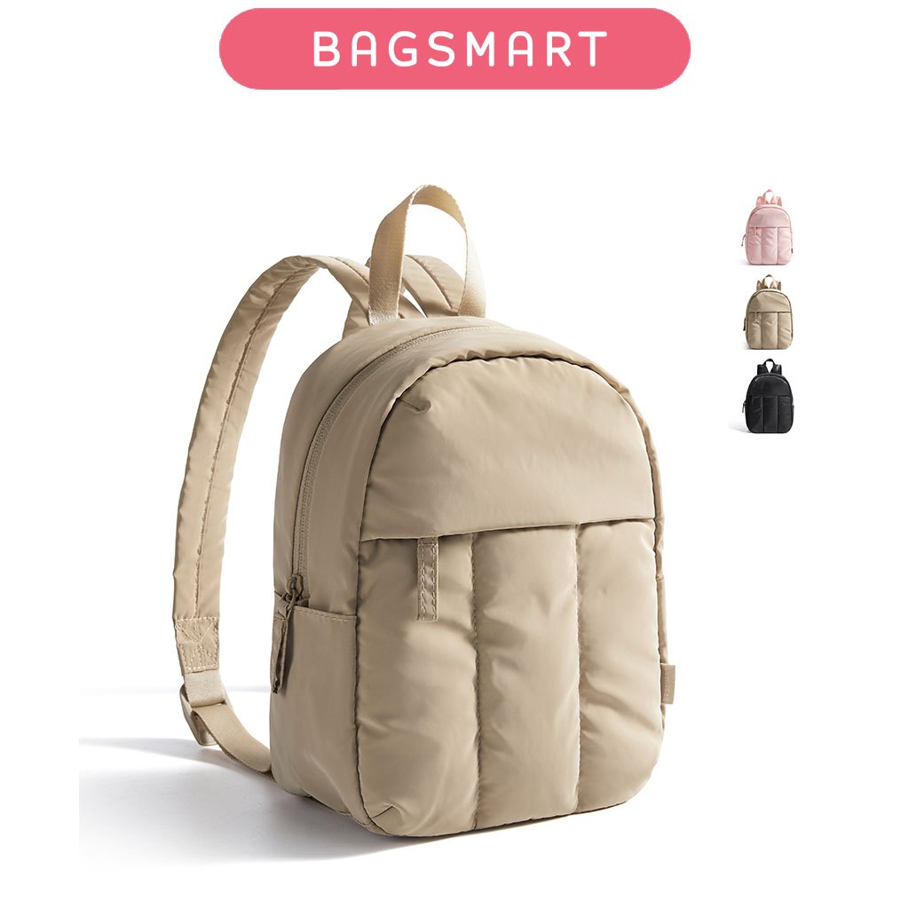 BAGSMART Mini Backpack Puffy Women Casual Daypack Quilted College ...