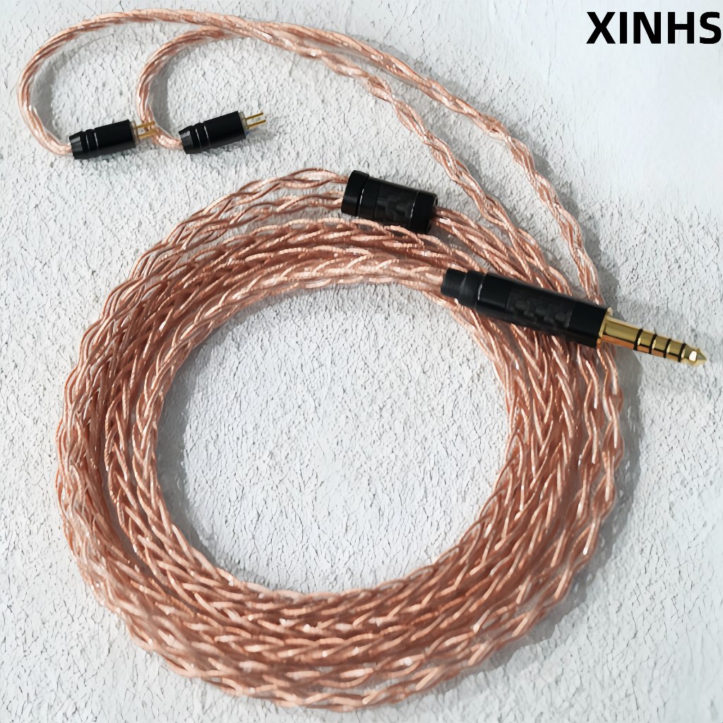 XINHS12 8-core OCC+bulletproof wire 7N cross woven HIFI headphone ...