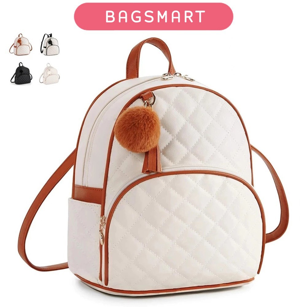 BAGSMART Mini Backpack Leather Small Cute Backpack Travel Ladies ...