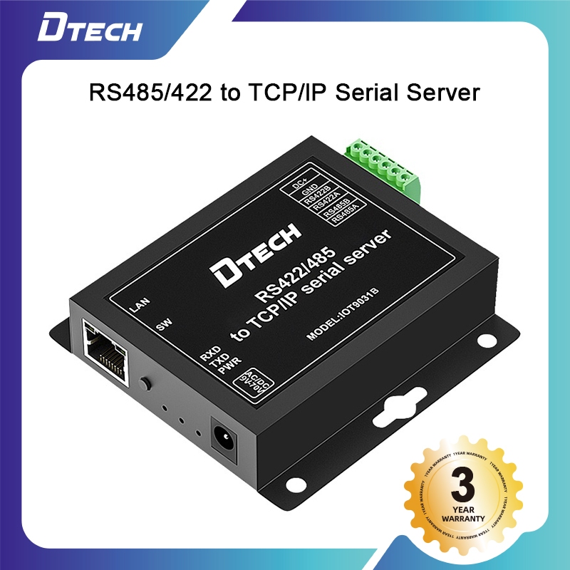 DTECH Serial Port To Ethernet Converter 1 Adapter RS422 RS485 TCP IP ...
