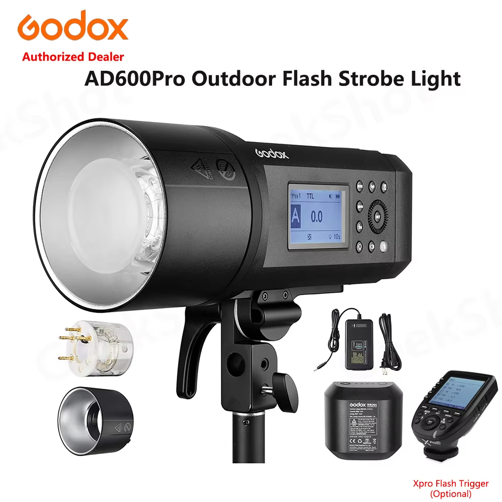 Flash Godox AD600Pro II 600Ws Outdoor – TTL HSS 1/8000s, Batteria Litio 28.8V, Luce Modello LED Bicolore 40W, Per Canon Nikon Sony Fuji Olympus Panasonic