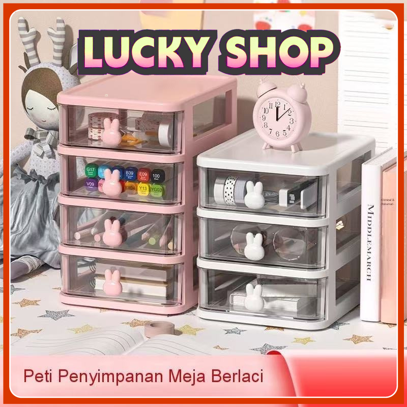 Cute Mini Drawer Desktop Storage Box Desktop Organizer 2/3/4/5 Layer ...