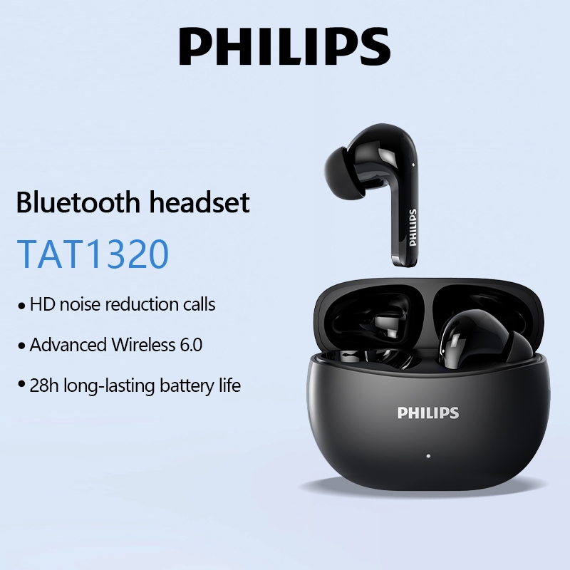 PHILIPS TAT1320 Bluetooth Earphone HIFI Stereo Sound Up to 28 Hours of Battery Life Wireless Earbuds Bluetooth 6.0