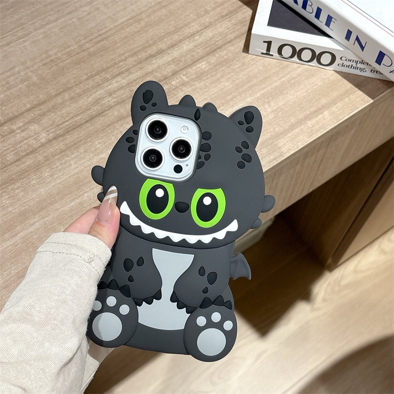 Popular Cute Toothless Baby Toothless Pulling Cloth Soft Silicone Phone ...