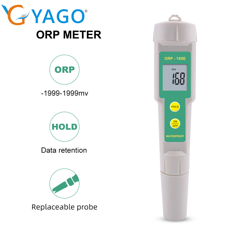 YAGO ORP Meter ORP-169E, Digital Redox Tester with Replaceable Probe ...