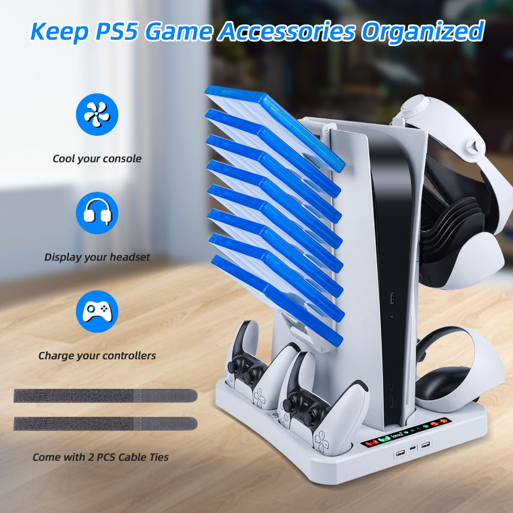 Multifunctional Cooling Stand with Charging for PS5/PS VR2 Controller ...
