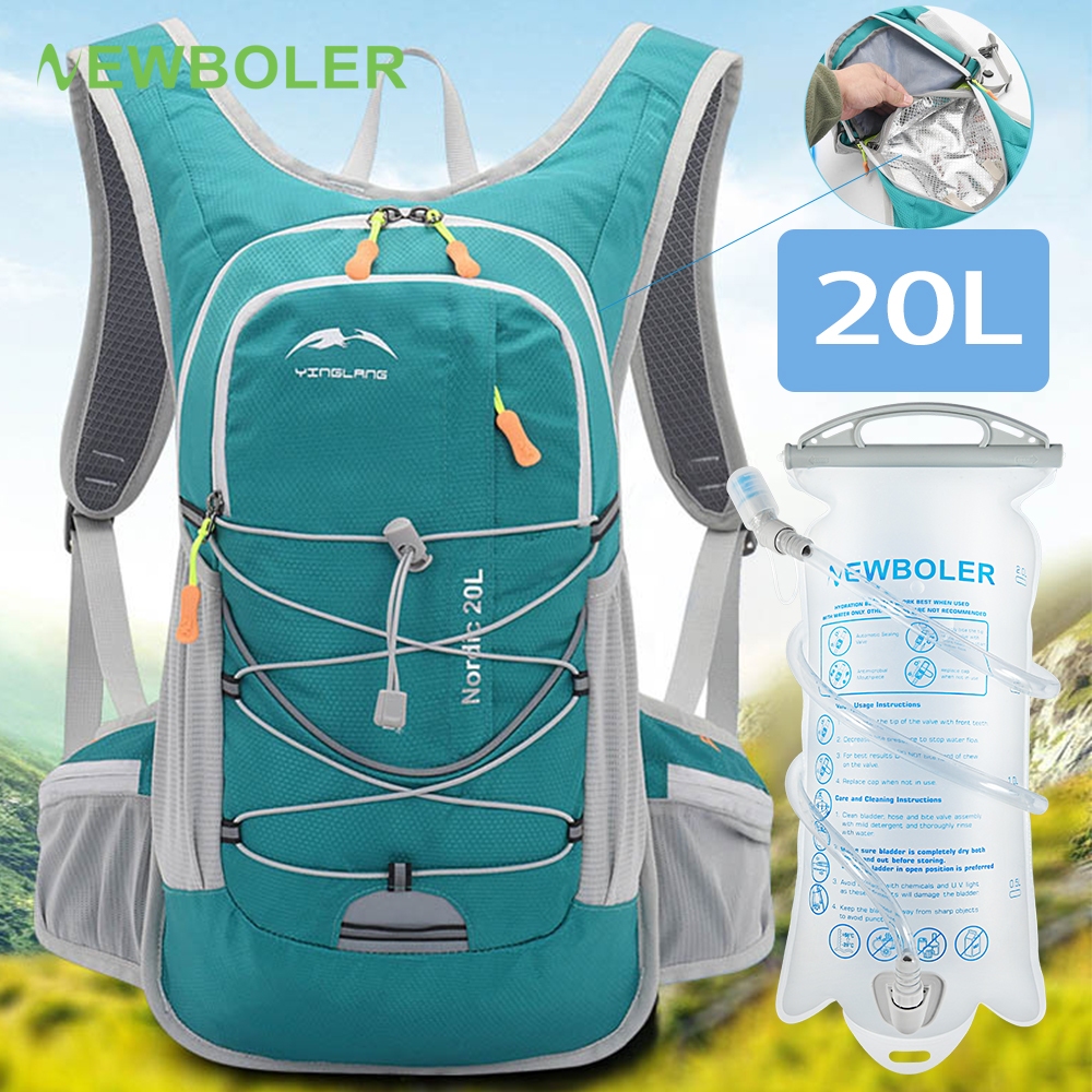 Newboler 20L Hiking Backpack Large Capacity Breathable Hydration Bag  Outdoor Sports Hiking Cycling Camping Traveling Waterproof Pack Bag With 2L  Water Bladder | Shopee Malaysia
