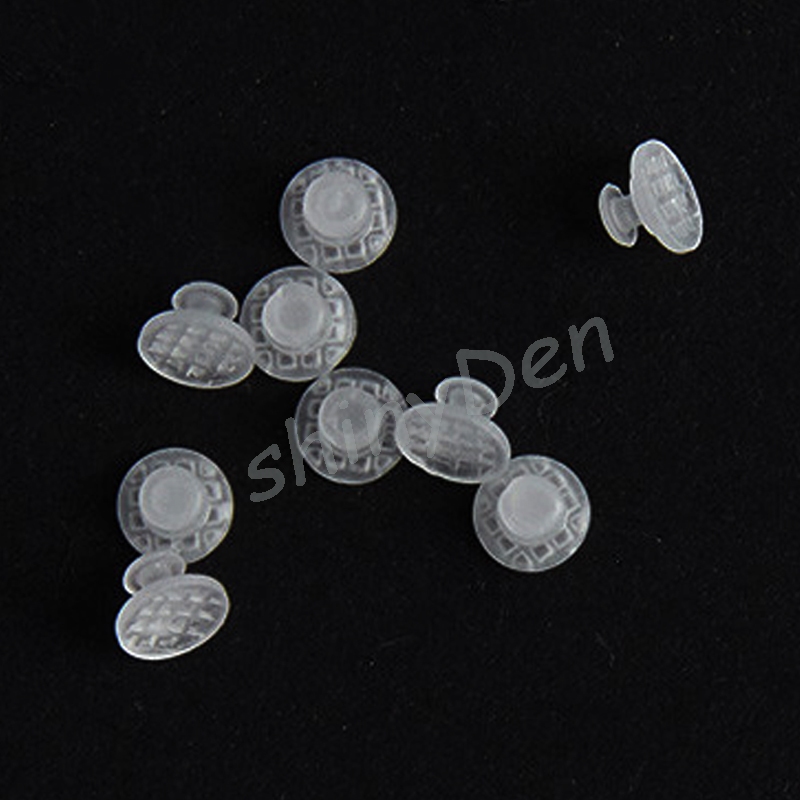 10pcs Dental Orthodontic Ceramic Lingual Buttons Bondable Clear Lingual ...