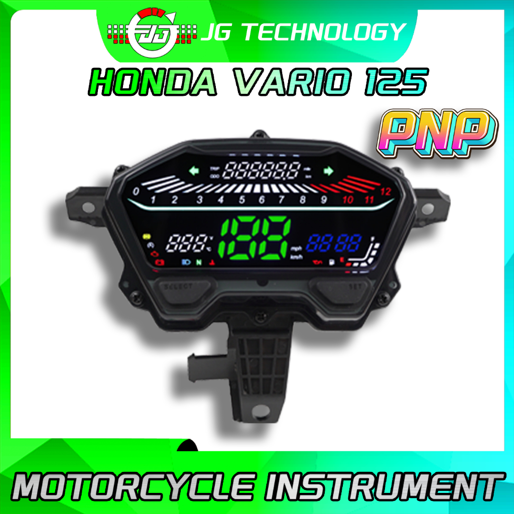 Digital Dashboard Speedometer LED Tachometer for Honda Click /Vario 125 ...