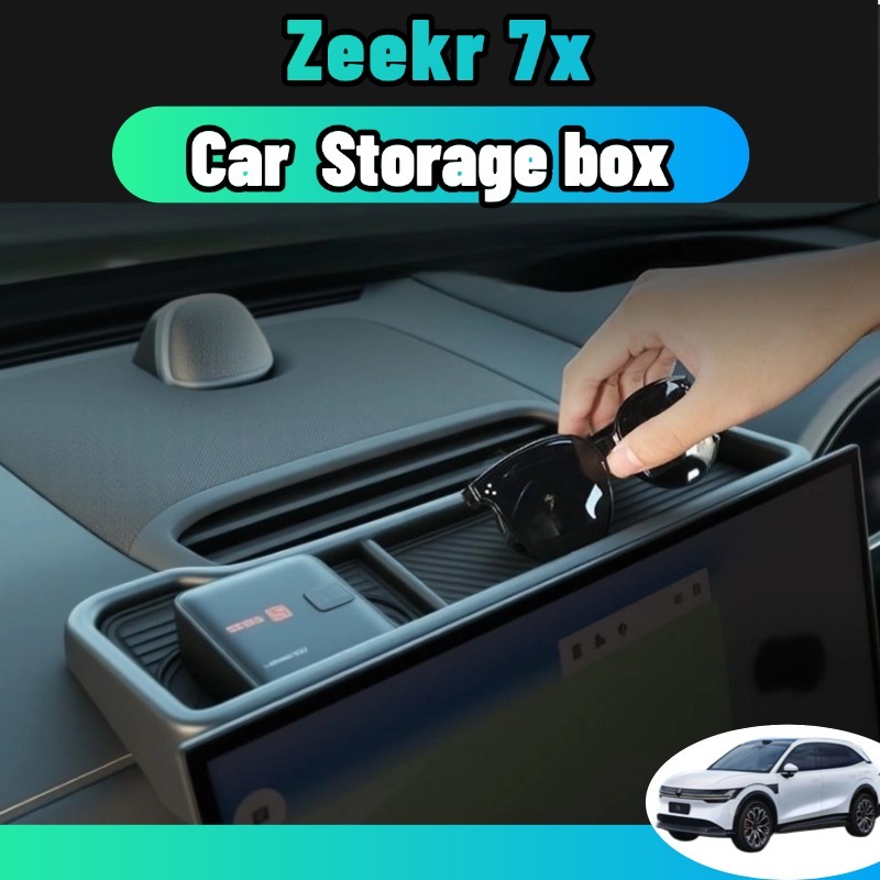 For Zeekr 7x Car Storage Box Central Console Holder abs silicone ...
