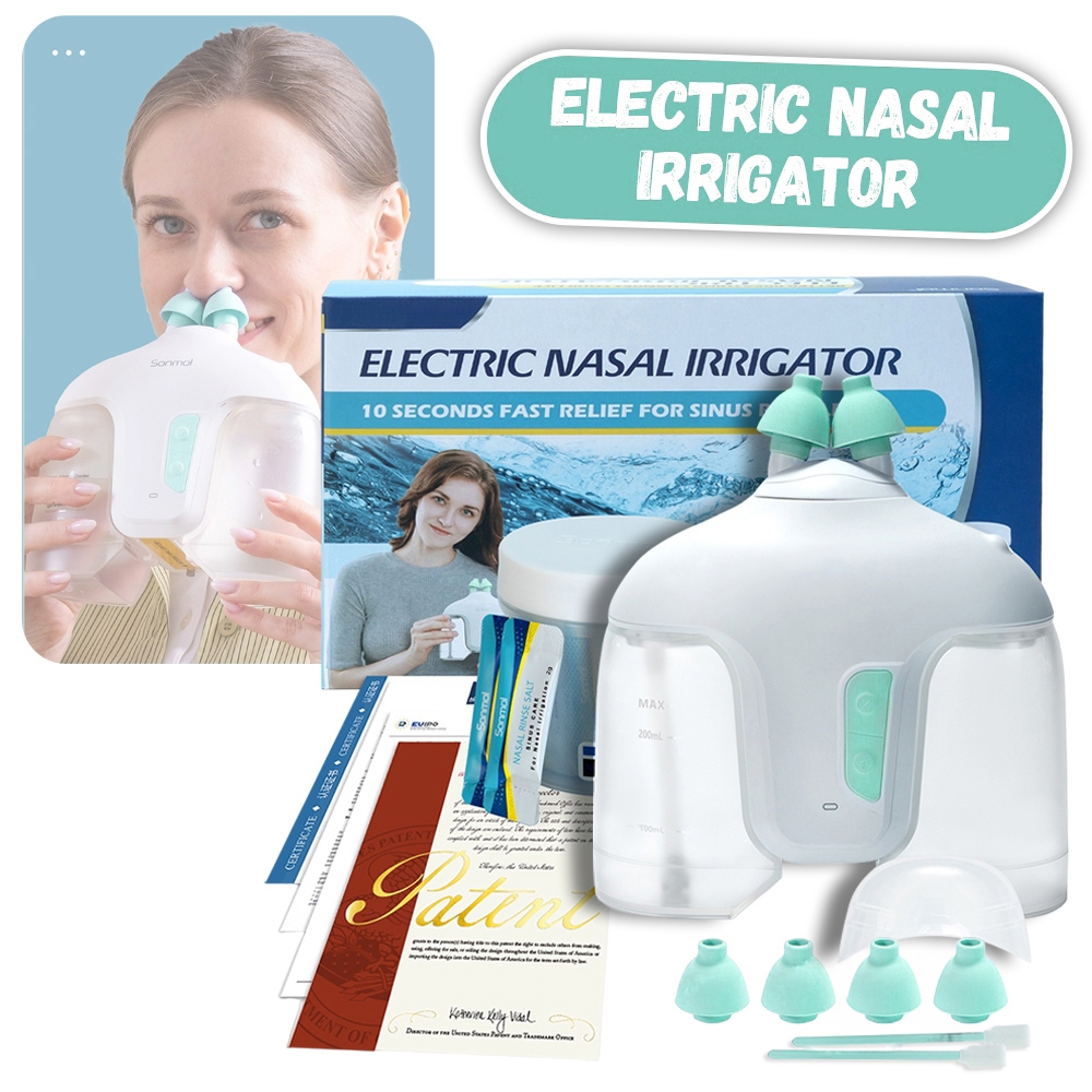 Nascool Electric Nasal Irrigation System with 50 SaltPods Suction ...