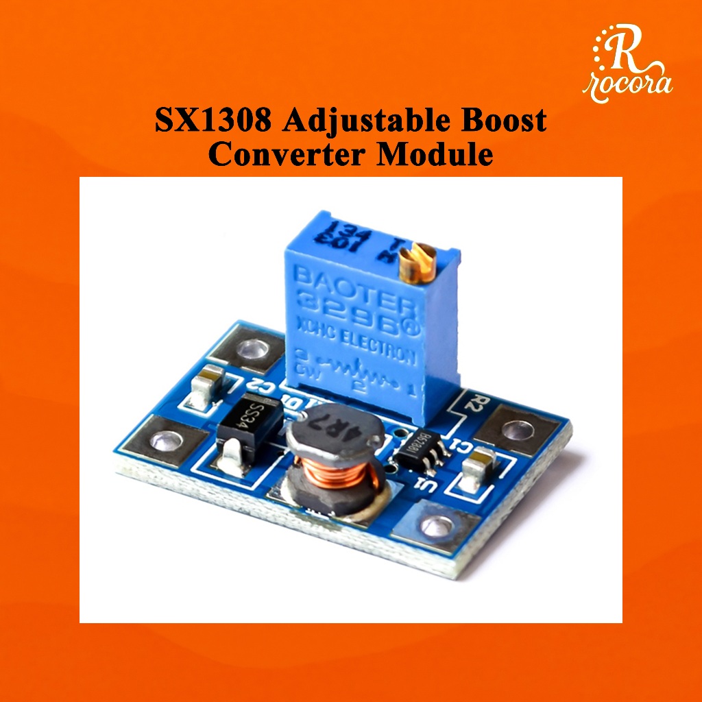 SX1308 Adjustable Boost Converter Module 2A High Current DC-DC Step Up ...