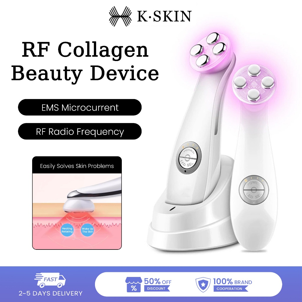 K.SKIN KD9900 RF Collagen Beauty Device 5-in-1 Professional Face ...