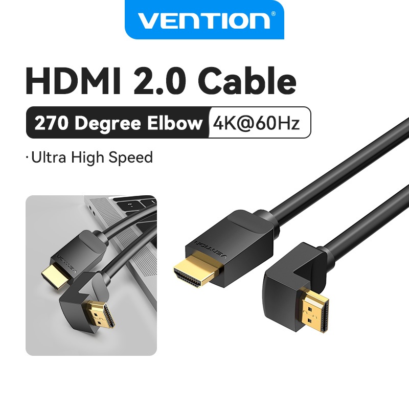 Vention HDMI Cable Right Angle 90 Degree Elbow HDMI Cable 4K