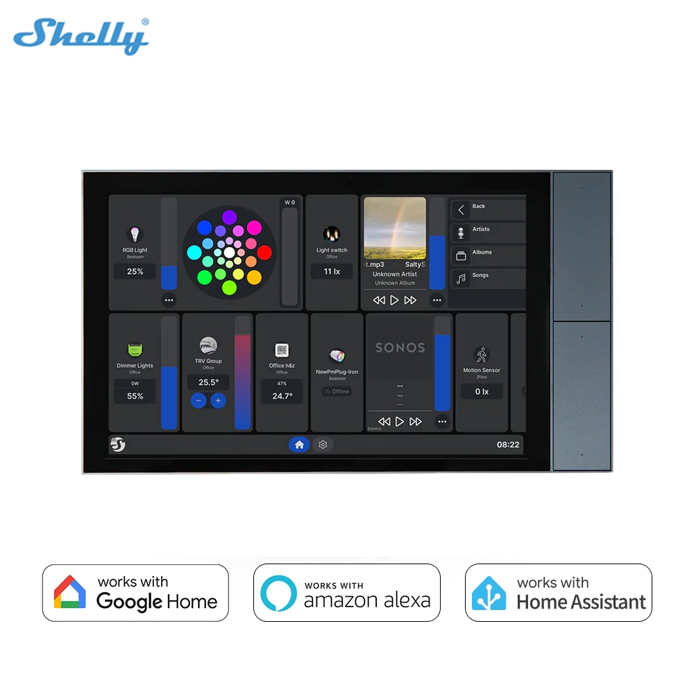 Shelly Wall Display XL 10.1-inch Smart Home Control Panel with ...