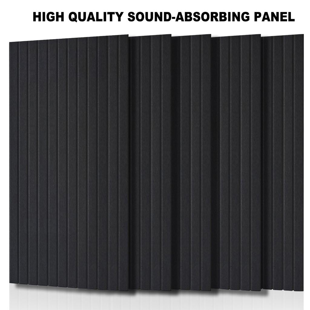 【Local Stock】3D Vertical Slot Design Soundproof Panels Felt Board ...