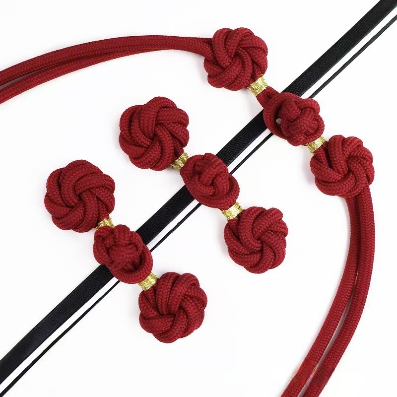 Chinese Cheongsam Mandala Buckle Long Tail Braid Hand-Knitted Top Retro ...