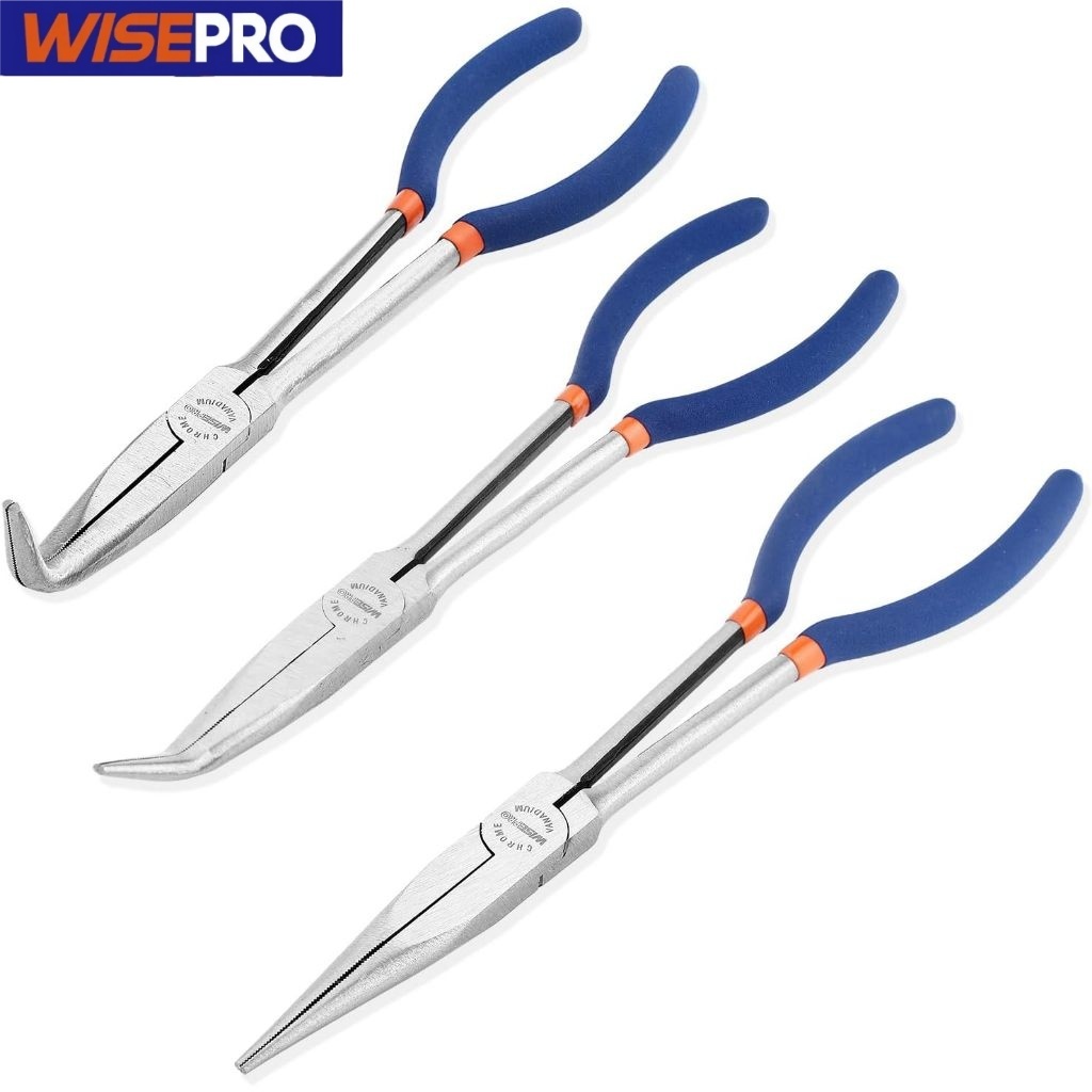 Crescent 13-1/2 In. Alloy Steel Long Nose Pliers Blue 1 Pk