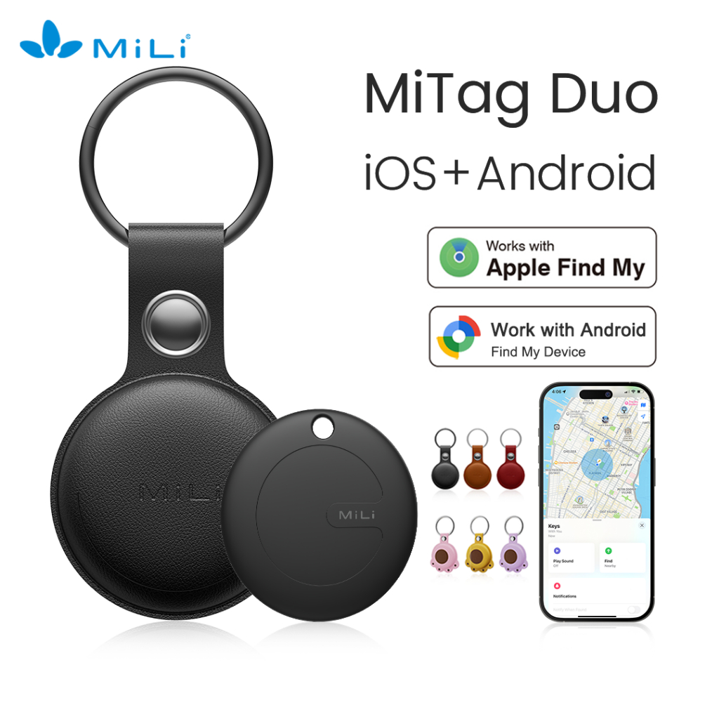 MiLi MiTag Duo GPS Tracker Device IOS & Android Global positioning IP67 ...