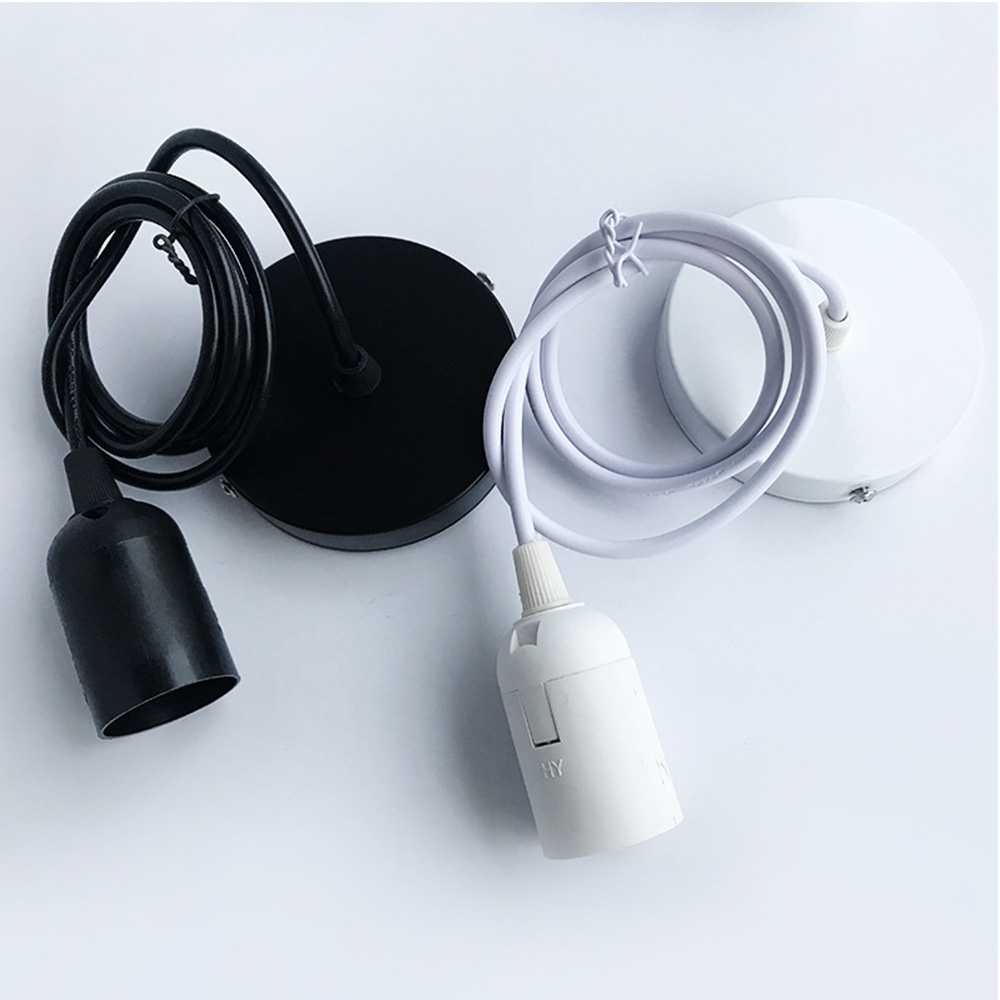 DIY Adjustable Hanging Lamp Holder with 1M PVC Wire Industrial Led Bulb ...