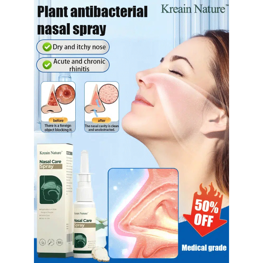 Kreain Nature Rhinitis Nasal Spray nasal obstruction Anti Snoring ...
