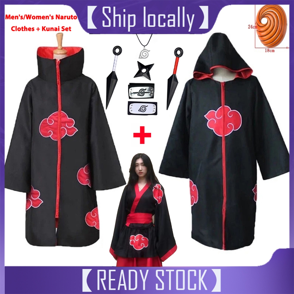 Anime Naruto Akatsuki Cosplay Ninja Cosplay Costume Uchiha Itachi Red ...
