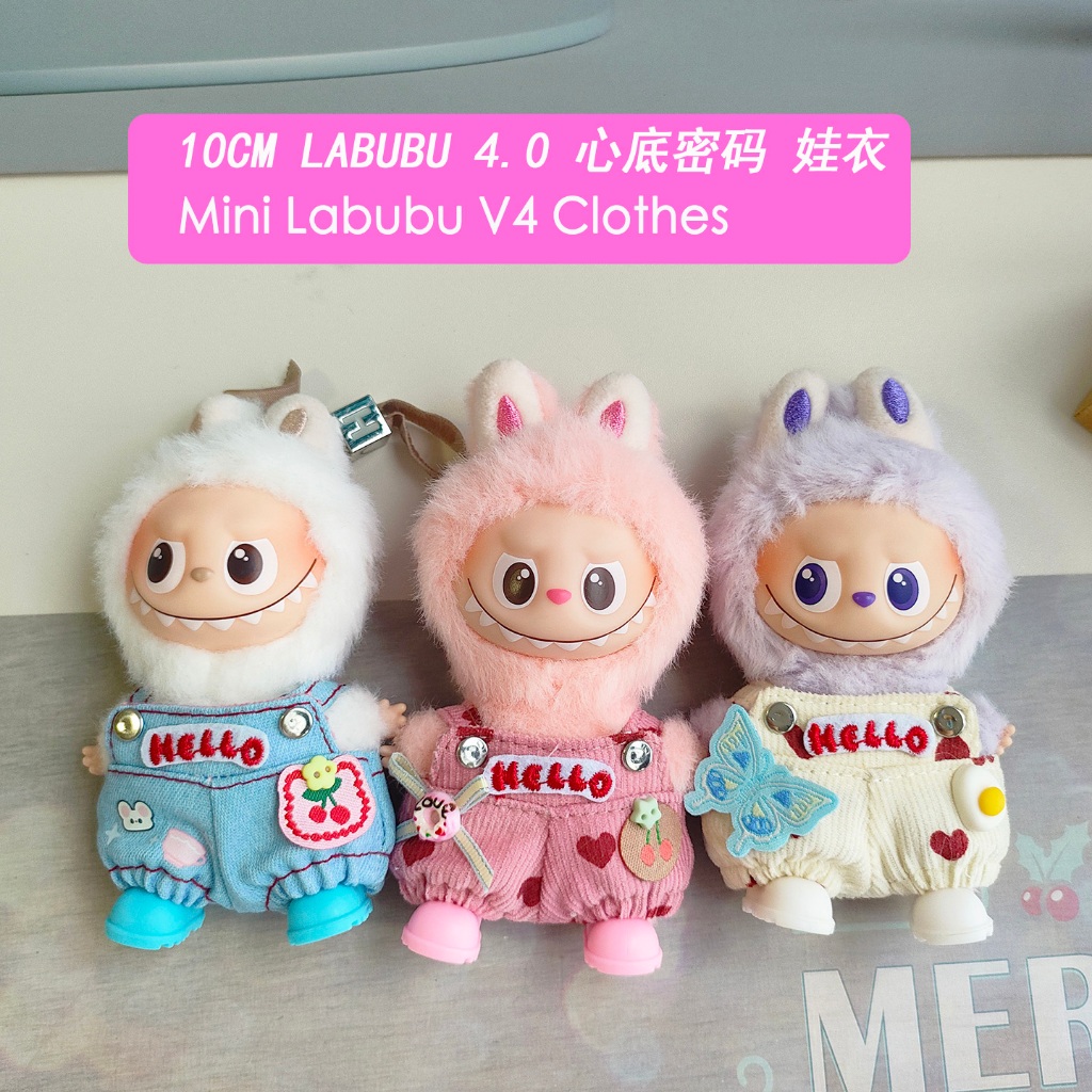 Mini Labubu V4 Clothes for 10cm LABUBU THE MONSETRES PIN OF LOVE Doll ...