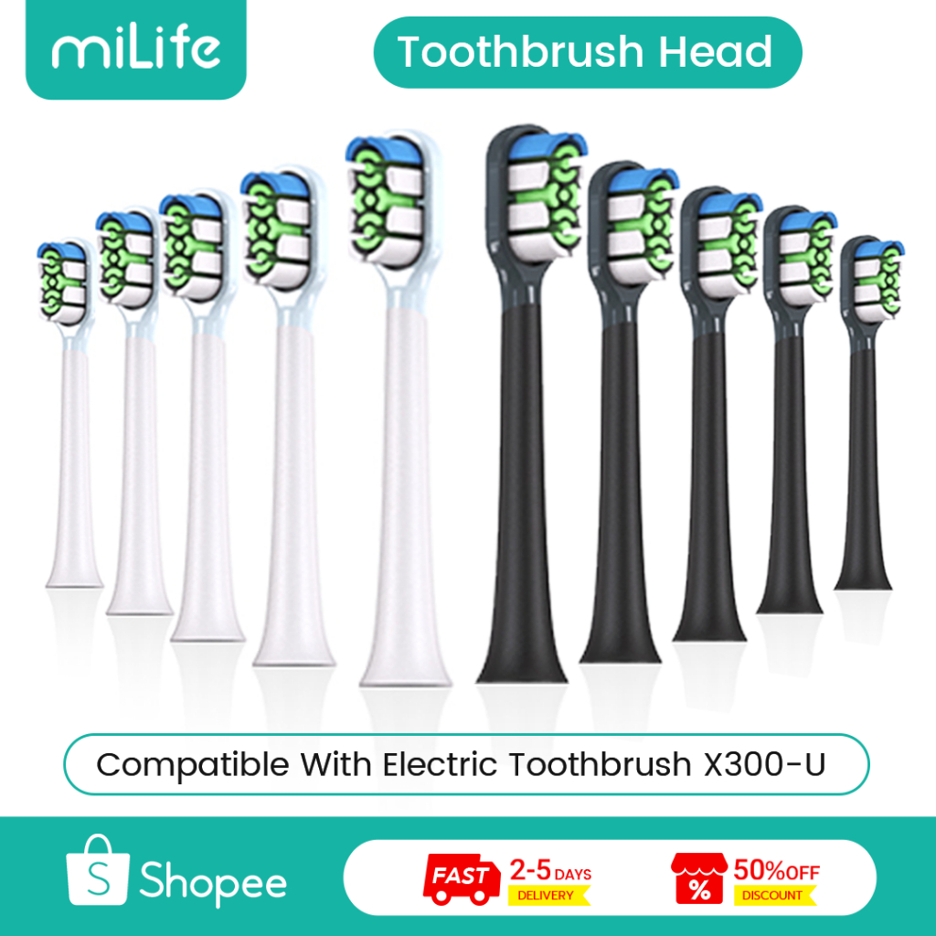MiLife Brush Head For MiLife Electric Tootbrush X300-U | Shopee Malaysia