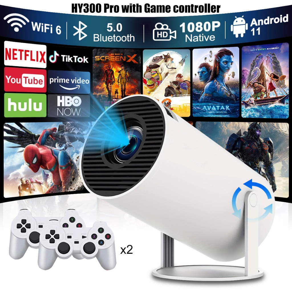 HY300 Pro Mini gaming projector Portable Home Projector Phone Projector ...