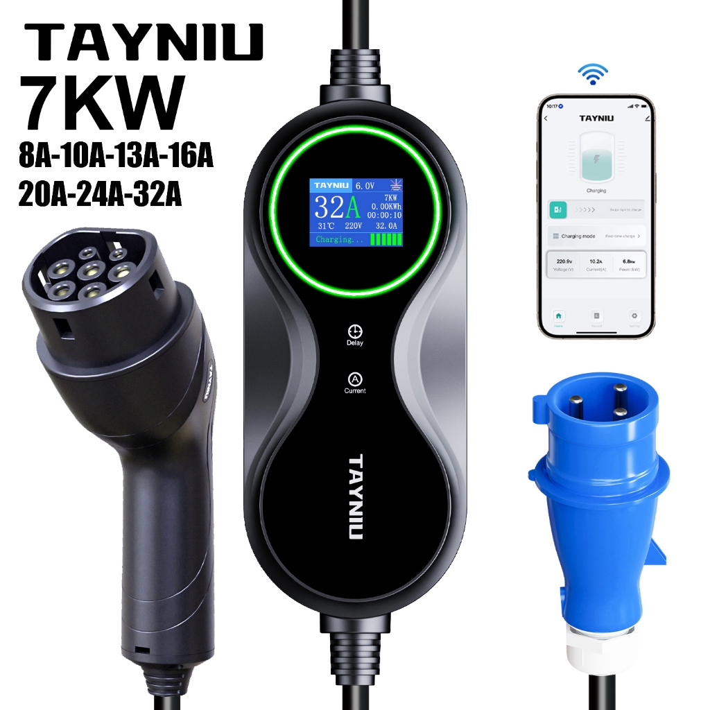 TAYNIU Portable EV Charger 7kW