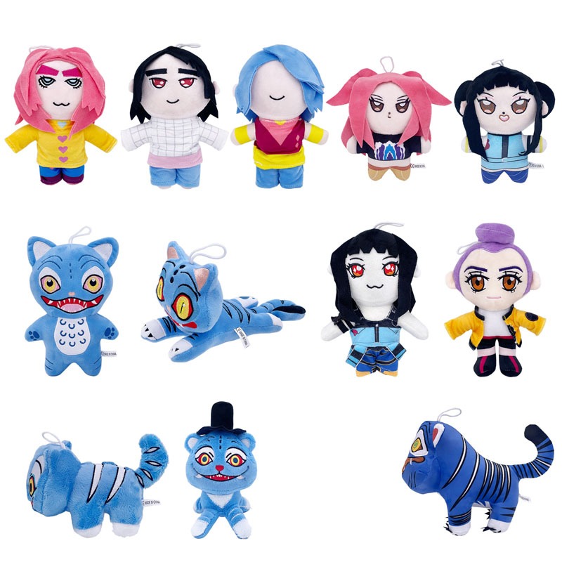 KPop Demon Hunters Rumi Zoey Stuffed Toys Cute Derpy Tiger Plush Doll ...