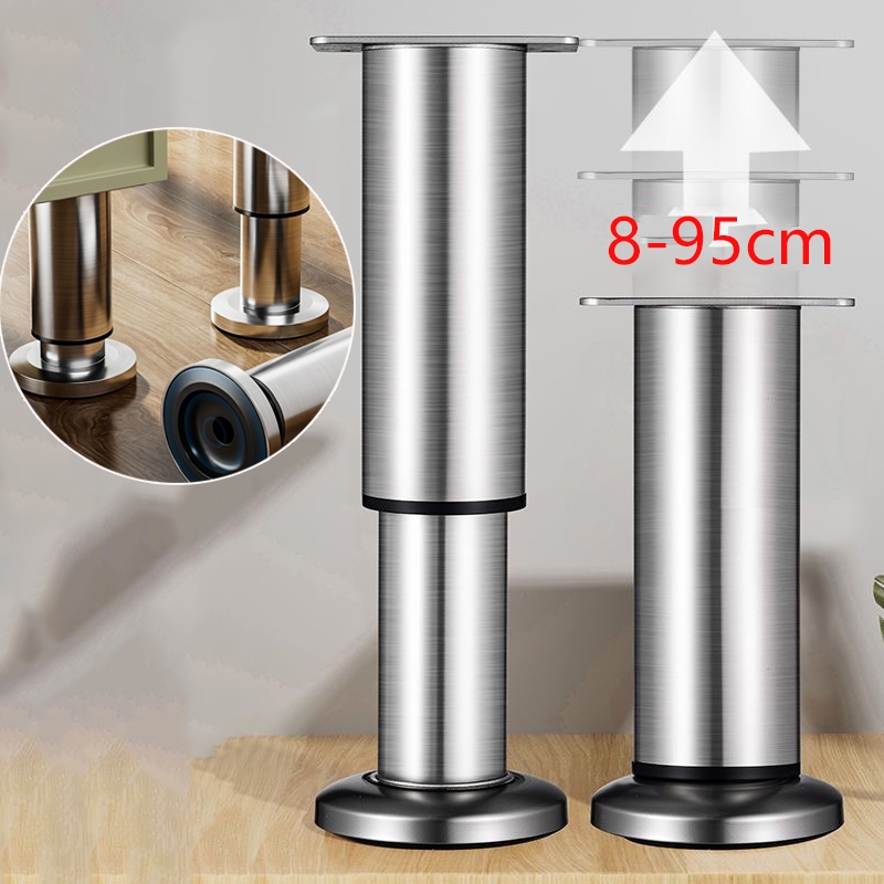 2pcs Adjustable Stainless Steel Metal Table Chair Leg Stand Support ...