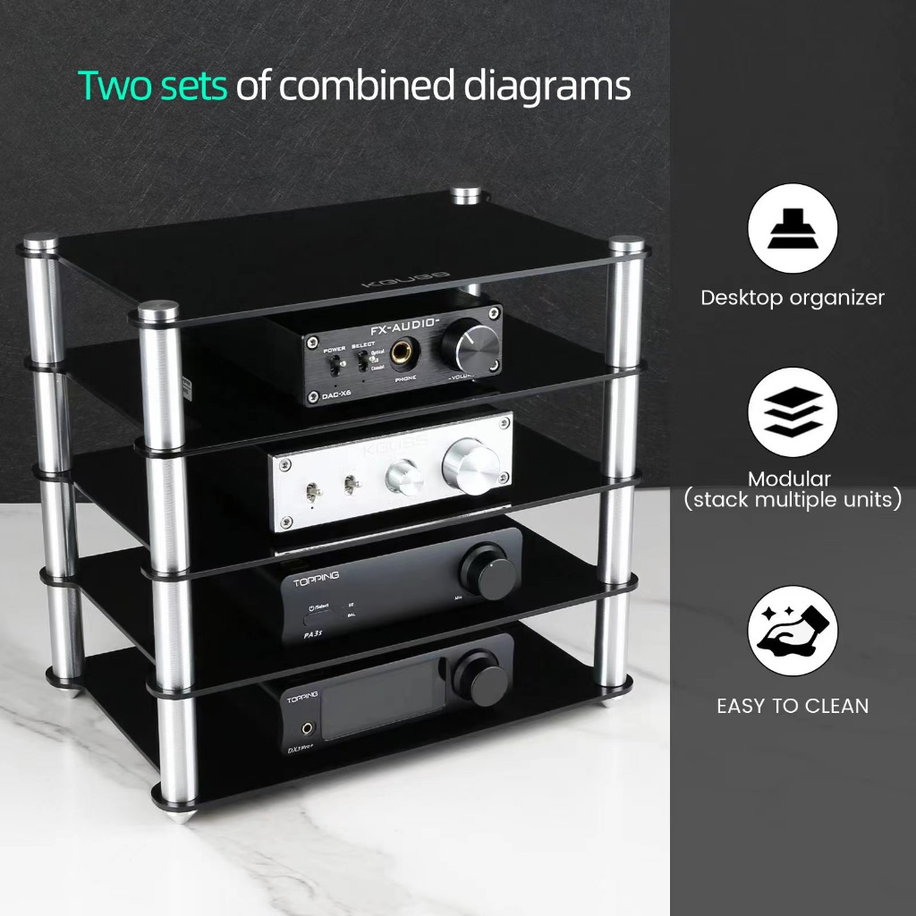 KGUSS amplifier rack HIFI headphone amplifier DAC rack desktop Solid ...