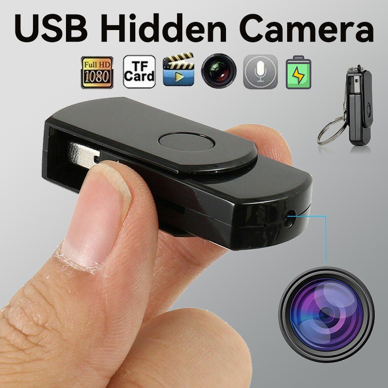 U Disk Hidden Camera Wireless Portable HD 1080P Built-in Battery Audio ...