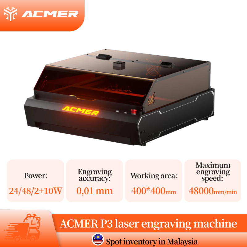 ACMER P3 Metal Laser Engraving and Cutting Machine 24/48/2+10W Portable ...