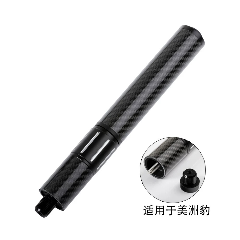 KONLLEN Pool Cue Extension with 3 Bumpers Carbon Fiber Billiard