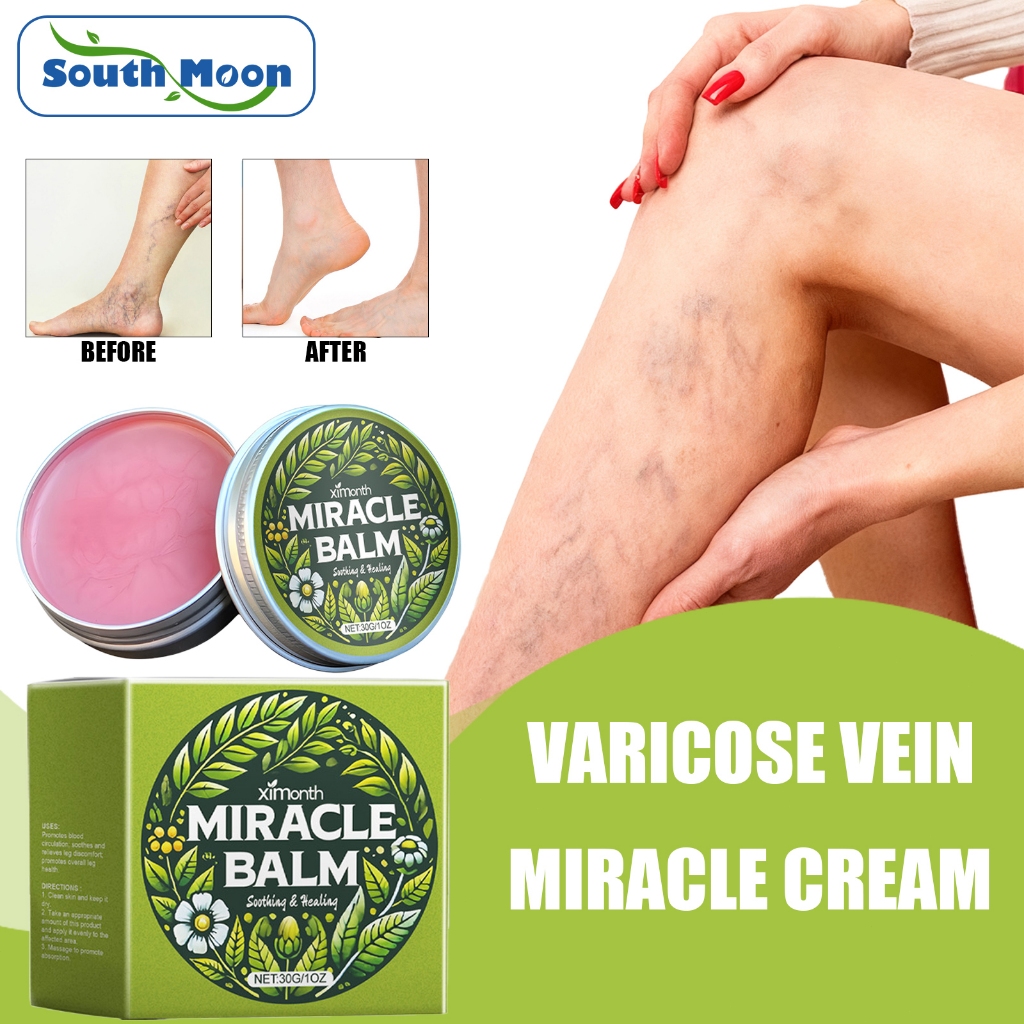 Varicose Vein Cream Miracle Balm 20g with Natural Plant-Based ...