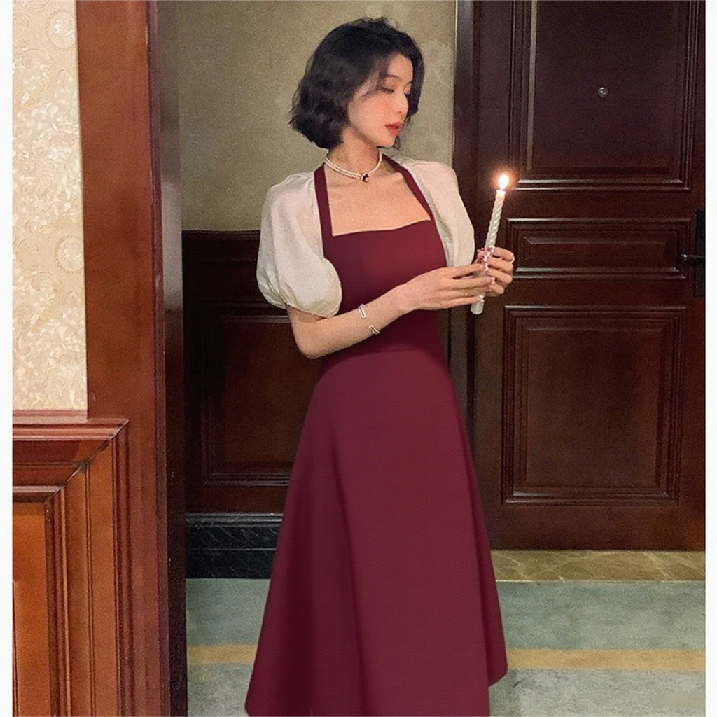 Birthday Gown - Long Red Dress for Plus Size Women | Elegant Party Wear |  Shopee Malaysia