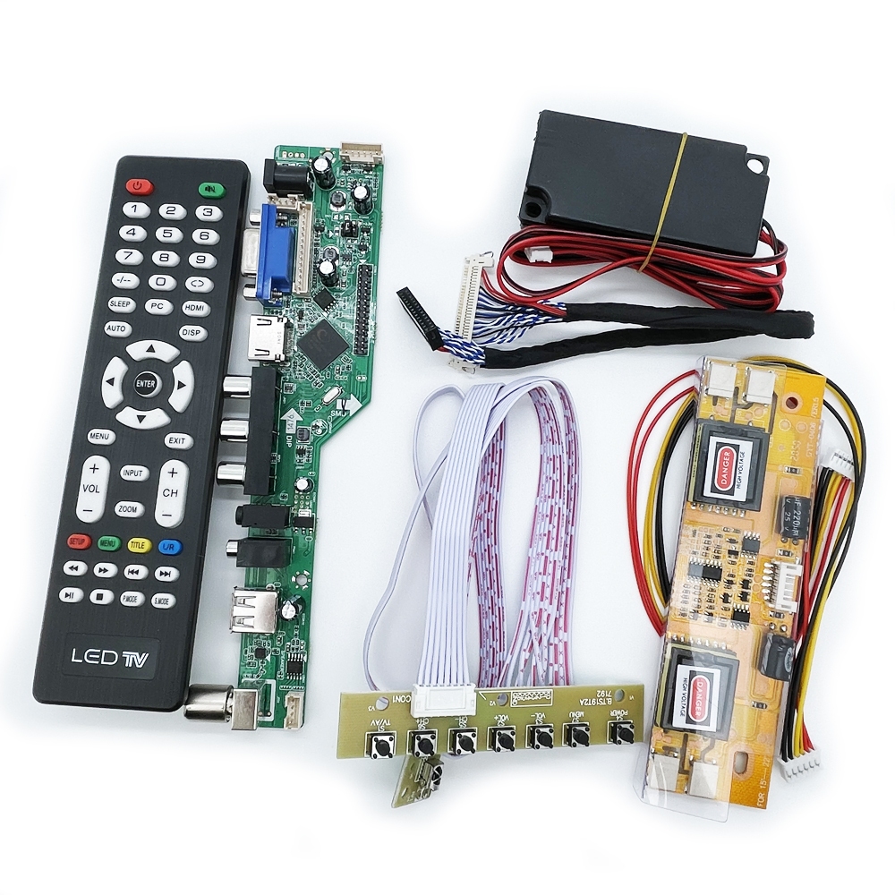 universal lcd led tv controller driver board VGA HDMI USB analog TV ...