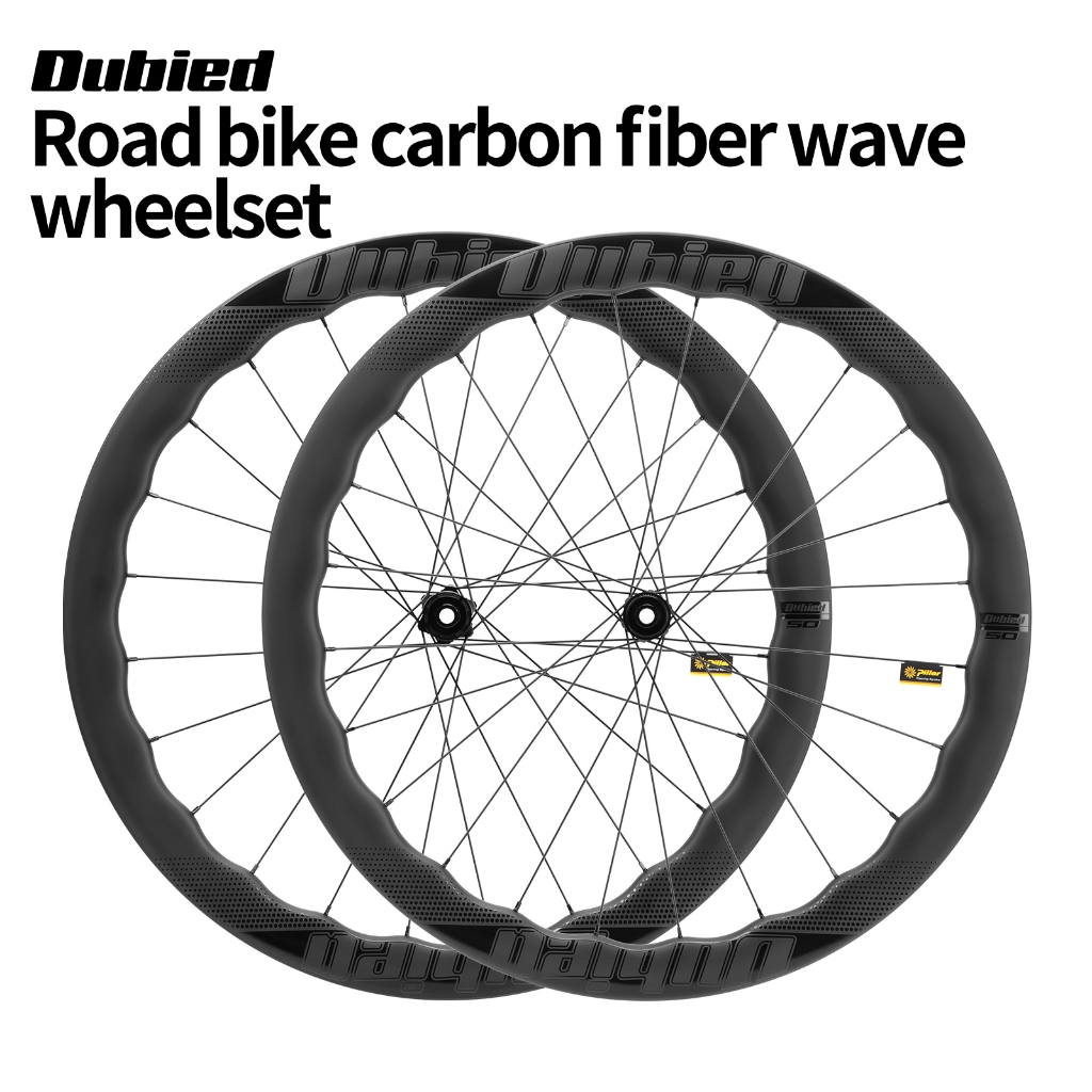 Dubied Carbon Fiber Road Bike Wheelset Wavy Rim Deep Section Rim ...