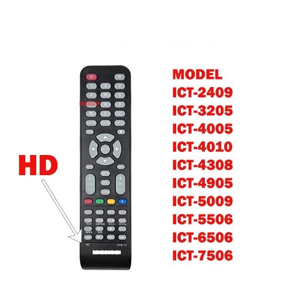 Compatible Basic TV Remote Control ICT-2409 ICT-3205 ICT-4005 ICT-4010 ...