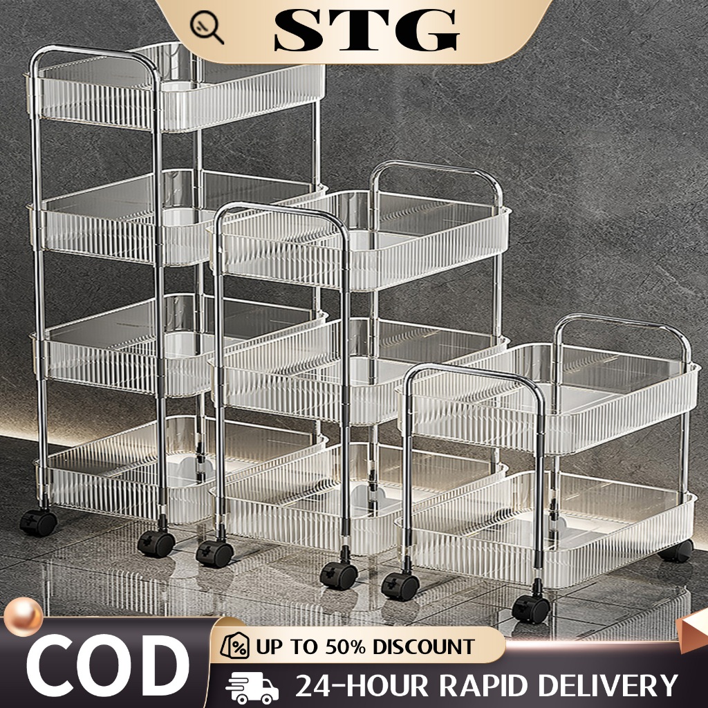 STG Multifunction Trolley Cosmetics Transparent Trolley Rack Care ...
