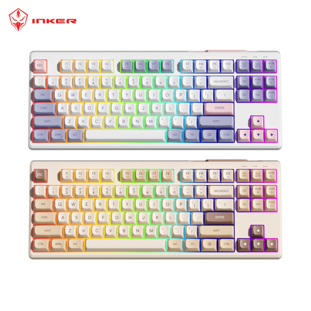 INKER HK87 Wired Keyboard With RGB Lighting 87 Keys Layout Multimedia ...