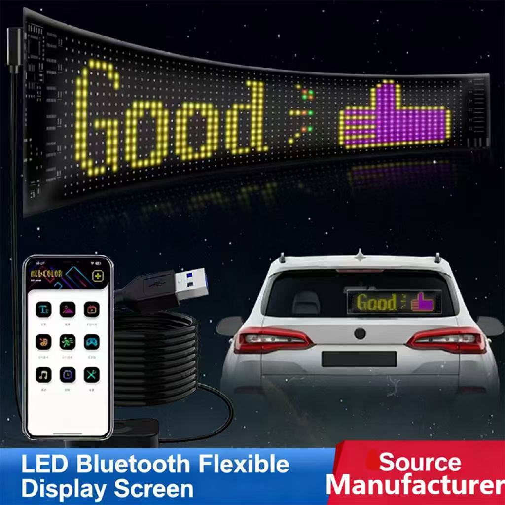 LED flexible car display flexible foldable scrolling text LED screen ...